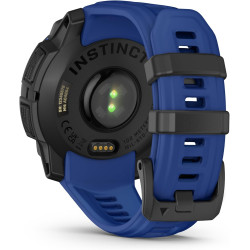 Garmin Instinct 3, AMOLED (édition limitée) - Montre GPS Robuste et connectée – Noire avec Bracelet Bleu électrique – Boîtier 45