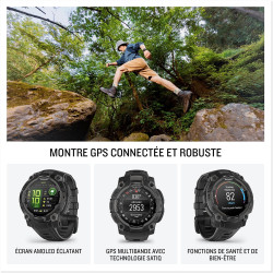 Garmin instinct 3,45mm,amoled,noir bezel with noir band
