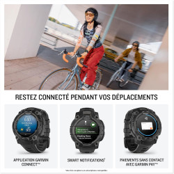 Garmin instinct 3,45mm,amoled,noir bezel with noir band