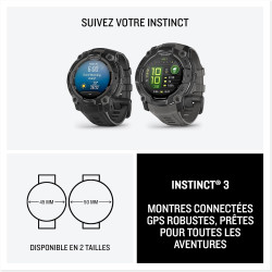 Garmin instinct 3,45mm,amoled,noir bezel with noir band