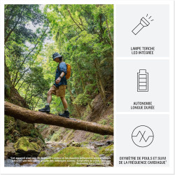 Garmin Instinct 3, AMOLED (édition limitée) - Montre GPS Robuste et connectée – Sable avec Bracelet Silicone Sable– Boîtier 45 m