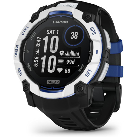 Garmin instinct 3 gps 50mm smartwatch, solar, blancstone