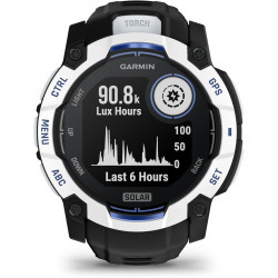 Garmin instinct 3 gps 50mm smartwatch, solar, blancstone