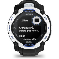 Garmin instinct 3 gps 50mm smartwatch, solar, blancstone
