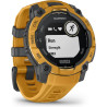 Garmin Instinct 3, Solar - Montre GPS connectée et Robuste avec écran Solaire – Jaune avec Bracelet Silicone Jaune Or/Gris – Boî