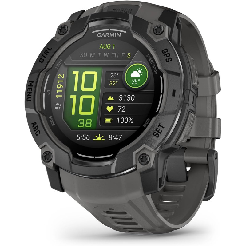 Garmin instinct 3,50mm,amoled,noir bezel with charcoal band