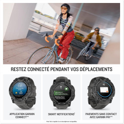 Garmin instinct 3,50mm,amoled,noir bezel with charcoal band