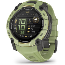 Garmin Instinct 3, AMOLED (édition limitée)- Montre GPS Robuste et connectée – Vert Sauge avec Bracelet Silicone Vert Sauge – Bo