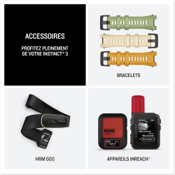 Garmin Instinct 3, AMOLED (édition limitée)- Montre GPS Robuste et connectée – Vert Sauge avec Bracelet Silicone Vert Sauge – Bo