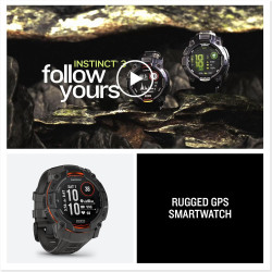 Garmin instinct 3 gps 50mm smartwatch, solar, noir bezel