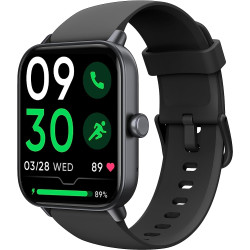 Kalinco montre connectée femme homme avec alexa intégré, 1,8" smartwatch avec appel bleutooth, podometre/fréquence cardiaque/som