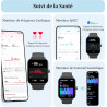 Kalinco montre connectée femme homme avec alexa intégré, 1,8" smartwatch avec appel bleutooth, podometre/fréquence cardiaque/som