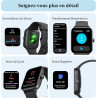 Kalinco montre connectée femme homme avec alexa intégré, 1,8" smartwatch avec appel bleutooth, podometre/fréquence cardiaque/som