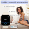 Kalinco montre connectée femme homme avec alexa intégré, 1,8" smartwatch avec appel bleutooth, podometre/fréquence cardiaque/som