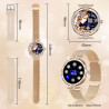 Vicloon montre connectée femmes avec appel bleutooth, 1.19'' smartwatch intégré avec moniteur de spo2/fréquence cardiaque/sommei