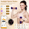 Vicloon montre connectée femmes avec appel bleutooth, 1.19'' smartwatch intégré avec moniteur de spo2/fréquence cardiaque/sommei