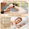 Vicloon montre connectée femmes avec appel bleutooth, 1.19'' smartwatch intégré avec moniteur de spo2/fréquence cardiaque/sommei
