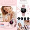 Montre Connectée Homme Femme,Smartwatch Compatible Samsung Huawei Xiaomi Android iOS Podometre Montre Sport Cardiofrequencemetre