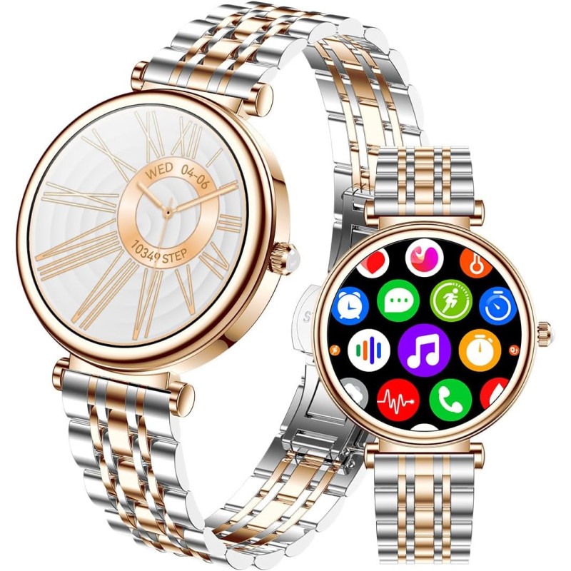 Montre Intelligente pour Femme, écran Couleur de 3,2 cm, étanchéité IP67, traqueur d'activité Physique, Moniteur de fréquence Ca