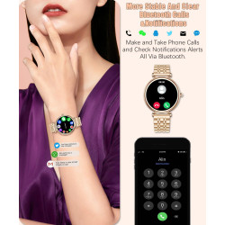 Montre Intelligente pour Femme, écran Couleur de 3,2 cm, étanchéité IP67, traqueur d'activité Physique, Moniteur de fréquence Ca