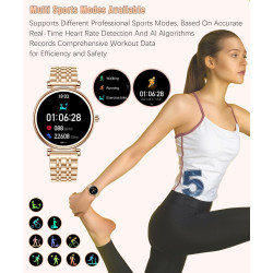 Montre Intelligente pour Femme, écran Couleur de 3,2 cm, étanchéité IP67, traqueur d'activité Physique, Moniteur de fréquence Ca