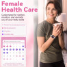 Montre Connectée Femme avec Appels, 123 Modes Sportifs, Visionneuse de Sommeil, Suivi du Cycle Menstruel, IP68 Montre Femme Conn