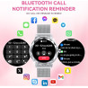 Montre connectée femme, avec 2 bracelets ajustables, fonction appel/réponse bleutooth, écran tactile 1,19" smartwatch, suivi 123
