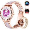 Montre Connectée Femme avec Appels, 123 Modes Sportifs, IP68 Montre Femme Connectée, Visionneuse de Sommeil, Suivi du Cycle Mens