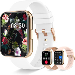 Iaret montre connectée femme avec appel bleutooth, 1,85" hd smartwatch, 100+ sportifs, moniteur de sommeil cardiofréquencemètre,
