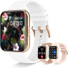 Iaret montre connectée femme avec appel bleutooth, 1,85" hd smartwatch, 100+ sportifs, moniteur de sommeil cardiofréquencemètre,