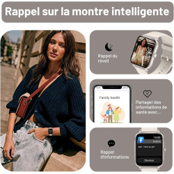 Montre Connectée Homme Femme - Appels Entrants/Sortants - Écran Tactile HD 1,83"Suivi d'activité avec Fréquence Cardiaque, Somme