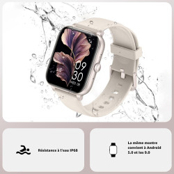 Montre Connectée Homme Femme - Appels Entrants/Sortants - Écran Tactile HD 1,83"Suivi d'activité avec Fréquence Cardiaque, Somme