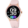 LOTUS Smartwatch Homme Femme - Montre Connectée Unisexe Bracelet Silicone Rose - Étanche IP65 - Commande Vocale IA, Musique, Pod