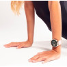 LOTUS Smartwatch Homme Femme - Montre Connectée Unisexe Bracelet Silicone Rose - Étanche IP65 - Commande Vocale IA, Musique, Pod
