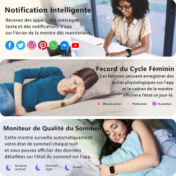 Popglory Montres connectées Tendance pour Femme