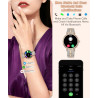 Or Rose Smartwatch pour Femmes Écran Couleur 1,27 Tracker d’Activité Étanche, Moniteur de Fréquence Cardiaque et Sommeil, Compat