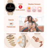 Or Rose Smartwatch pour Femmes Écran Couleur 1,27 Tracker d’Activité Étanche, Moniteur de Fréquence Cardiaque et Sommeil, Compat