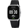 LOTUS Smartwatch Homme Femme - Montre Connectée Unisexe Bracelet Silicone Noir - Étanche IP65 - Commande Vocale IA, Contrôle Mus