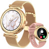 Montre connectée femme avec appel bleutooth,2025 neu amoled ultra-fin 1.19" smartwatch santé au féminin/cycle menstruel/spo2/sui