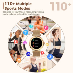 Montre connectée femme avec appel bleutooth,2025 neu amoled ultra-fin 1.19" smartwatch santé au féminin/cycle menstruel/spo2/sui