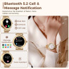 Montre connectée femme avec appel bleutooth,2025 neu amoled ultra-fin 1.19" smartwatch santé au féminin/cycle menstruel/spo2/sui
