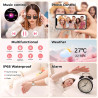 Montre connectée femme avec appel bleutooth,2025 neu amoled ultra-fin 1.19" smartwatch santé au féminin/cycle menstruel/spo2/sui