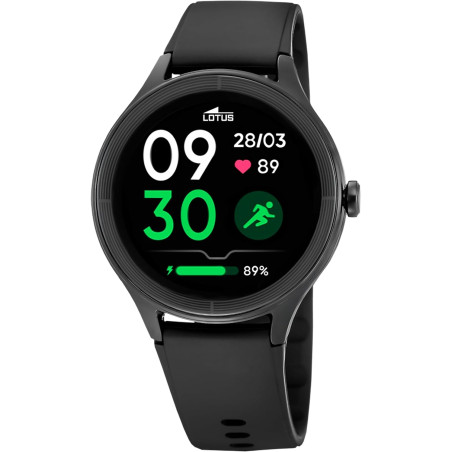 LOTUS Smartwatch Homme Femme - Montre Connectée Unisexe Bracelet Silicone - Étanche IP65 - Commande Vocale IA, Musique, Podomètr