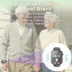 X&z-xaoy montre intelligente pour les seniors avec appel vidéo hd détection de chute gps ip67 waterproof fall alert devices (dis