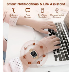 2025 Smartwatch Femme, Montre connectée 1,60 pouces avec fonction d'appel/réponse, plus de 110 modes sportifs, tracker d'activit