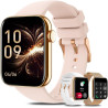 Montre Connectée Femme, 1,85" Full Touch Smartwatch avec Répondre/Numéroter, 100+ Modes Sportifs, Compteur de Calories, Montre C