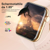 Montre Connectée Femme, 1,85" Full Touch Smartwatch avec Répondre/Numéroter, 100+ Modes Sportifs, Compteur de Calories, Montre C