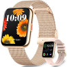 1.85" hd montre connectée femme avec appel bleutooth,100+ sportifs, moniteur de sommeil cardiofréquencemètre tension artérielle 