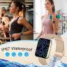 1.85" hd montre connectée femme avec appel bleutooth,100+ sportifs, moniteur de sommeil cardiofréquencemètre tension artérielle 