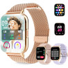 Montre Connectée Femme Homme,3 Bracelets Santé Féminine Sommeil Fréquence Cardiaque SpO2, 100+ Modes Sportifs, 1.7" Montre Intél